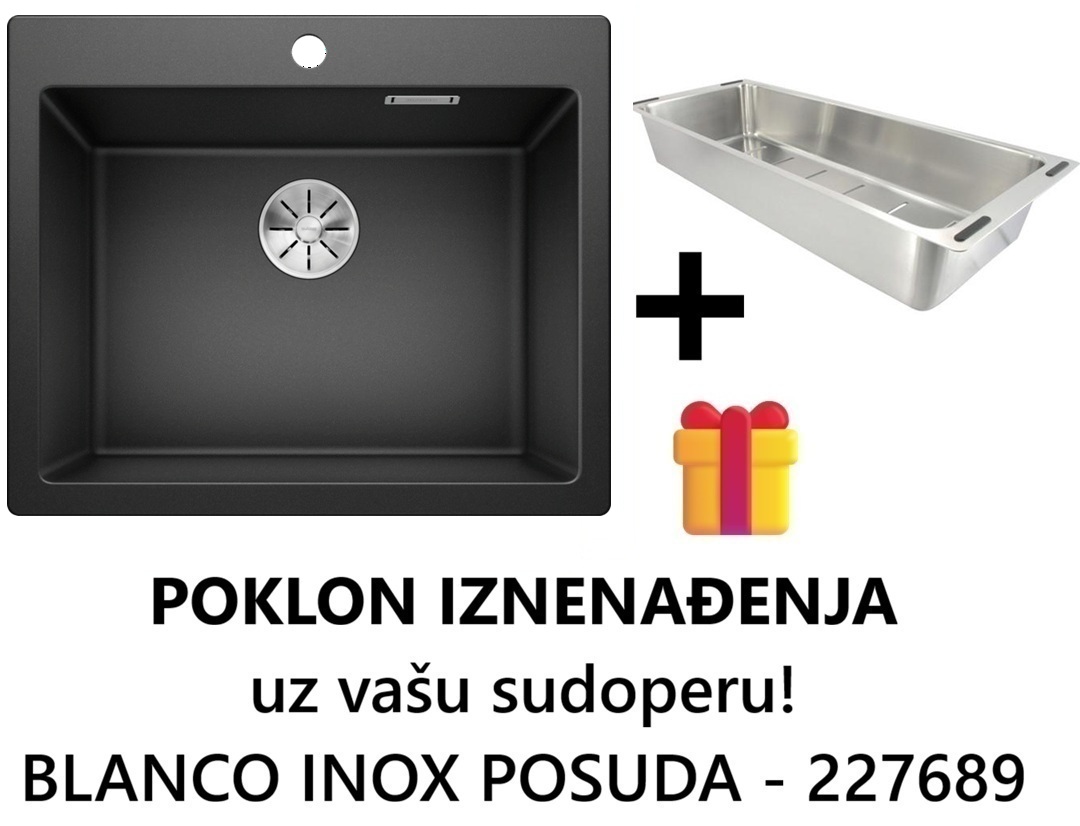 BLANCO PLEON 6 ANTRACIT 615x510/220 mm 